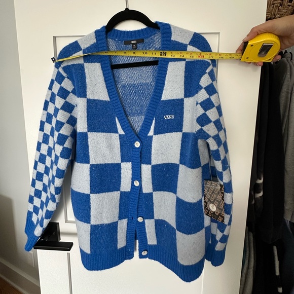 Brand New ! Vans Checkered Button Up Cardigan Sweater - Picture 8 of 9